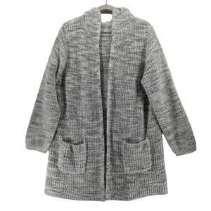 No Boundaries Long Hooded Cardigan Juniors 3X 21 Gray Open Front Layering Cozy‎